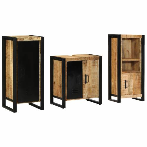 Set namještaja za kupaonicu 3 pcs Smeđa Čvrsto drvo manga Cijena