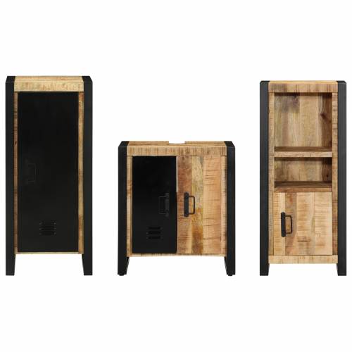 Set namještaja za kupaonicu 3 pcs Smeđa Čvrsto drvo manga Cijena
