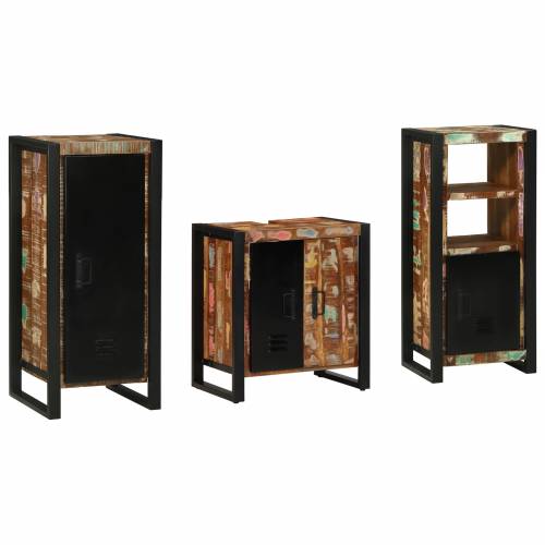 Set namještaja za kupaonicu 3 pcs Čvrsto reciklirano drvo Cijena