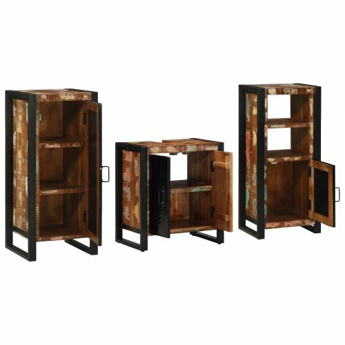 Set namještaja za kupaonicu 3 pcs Čvrsto reciklirano drvo Cijena