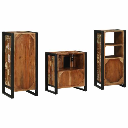 Set namještaja za kupaonicu 3 pcs Čvrsto reciklirano drvo Cijena