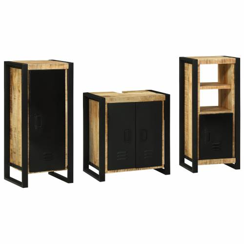 Set namještaja za kupaonicu 3 pcs Smeđa Čvrsto drvo manga Cijena