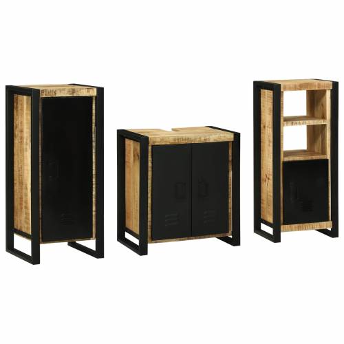 Set namještaja za kupaonicu 3 pcs Smeđa Čvrsto drvo manga Cijena