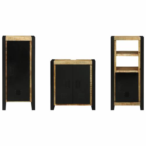 Set namještaja za kupaonicu 3 pcs Smeđa Čvrsto drvo manga Cijena