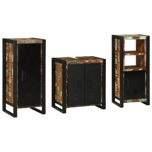 Set namještaja za kupaonicu 3 pcs Čvrsto reciklirano drvo Cijena