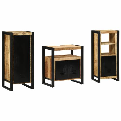 Set namještaja za kupaonicu 3 pcs Smeđa Čvrsto drvo manga Cijena