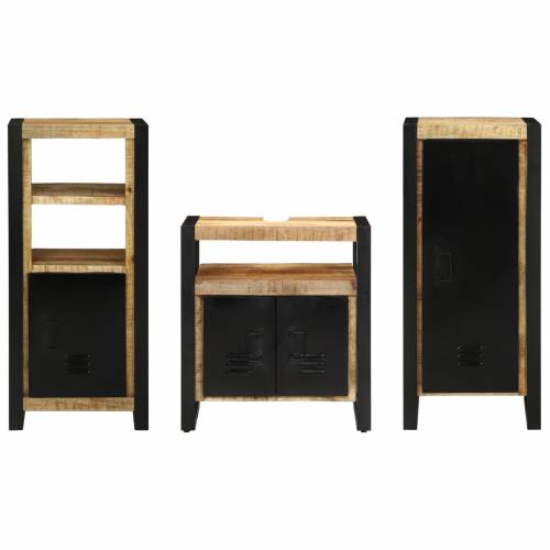 Set namještaja za kupaonicu 3 pcs Smeđa Čvrsto drvo manga Cijena