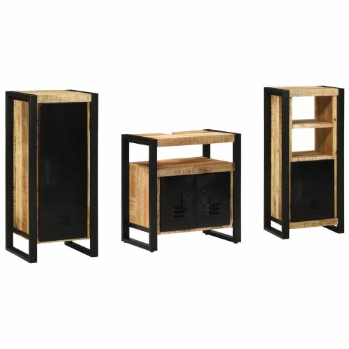 Set namještaja za kupaonicu 3 pcs Smeđa Čvrsto drvo manga Cijena