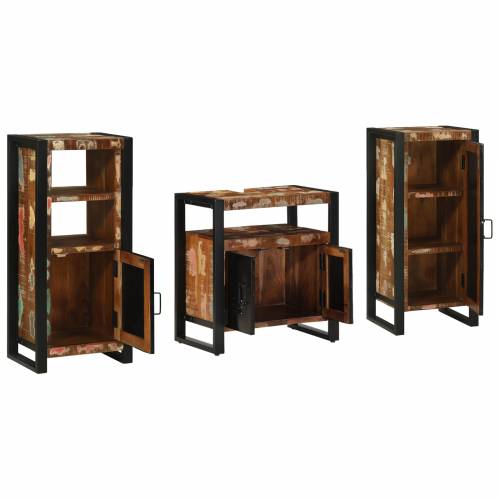 Set namještaja za kupaonicu 3 pcs Čvrsto reciklirano drvo Cijena