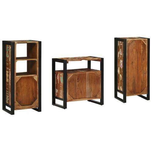 Set namještaja za kupaonicu 3 pcs Čvrsto reciklirano drvo Cijena