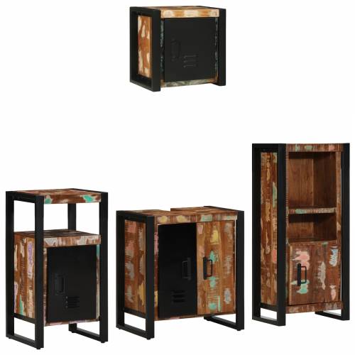 Set namještaja za kupaonicu 4 pcs Čvrsto reciklirano drvo Cijena