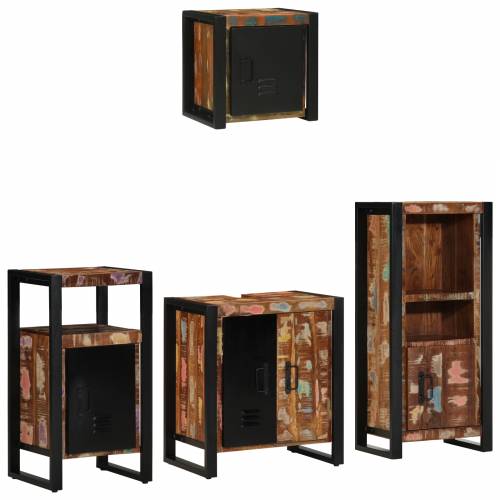 Set namještaja za kupaonicu 4 pcs Čvrsto reciklirano drvo Cijena