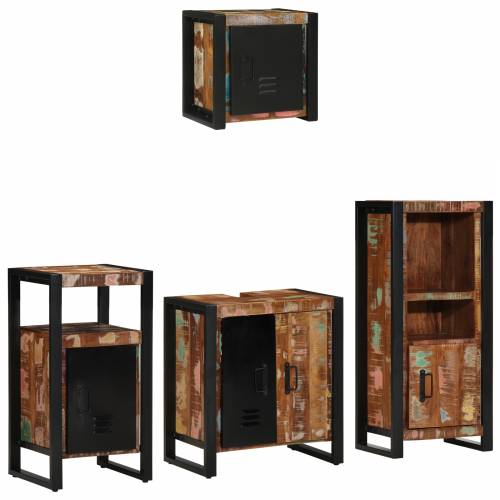 Set namještaja za kupaonicu 4 pcs Čvrsto reciklirano drvo Cijena