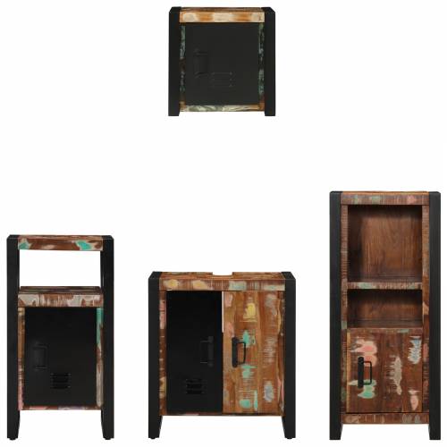 Set namještaja za kupaonicu 4 pcs Čvrsto reciklirano drvo Cijena