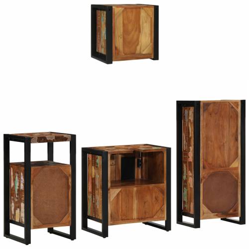 Set namještaja za kupaonicu 4 pcs Čvrsto reciklirano drvo Cijena