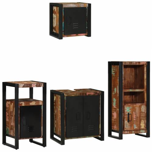 Set namještaja za kupaonicu 4 pcs Čvrsto reciklirano drvo Cijena