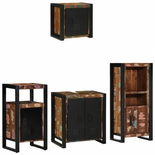 Set namještaja za kupaonicu 4 pcs Čvrsto reciklirano drvo Cijena