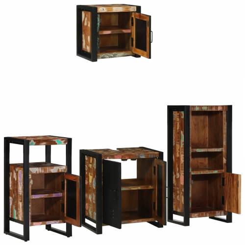 Set namještaja za kupaonicu 4 pcs Čvrsto reciklirano drvo Cijena