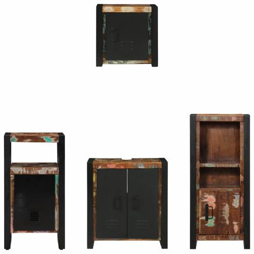 Set namještaja za kupaonicu 4 pcs Čvrsto reciklirano drvo Cijena