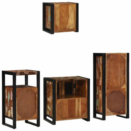 Set namještaja za kupaonicu 4 pcs Čvrsto reciklirano drvo Cijena
