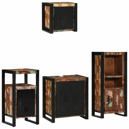Set namještaja za kupaonicu 4 pcs Čvrsto reciklirano drvo Cijena