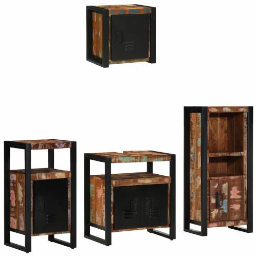 Set namještaja za kupaonicu 4 pcs Čvrsto reciklirano drvo Cijena