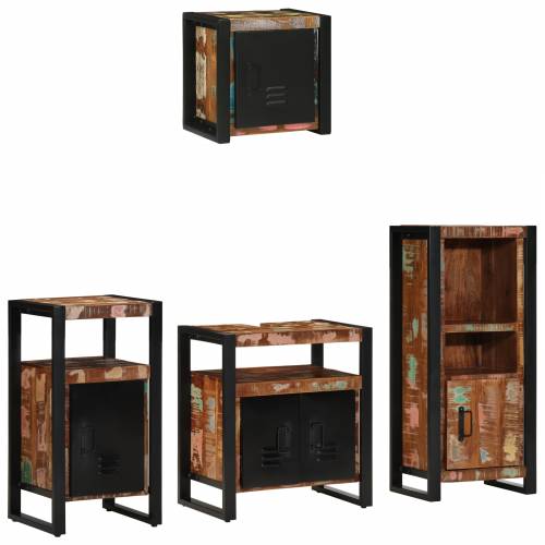 Set namještaja za kupaonicu 4 pcs Čvrsto reciklirano drvo Cijena