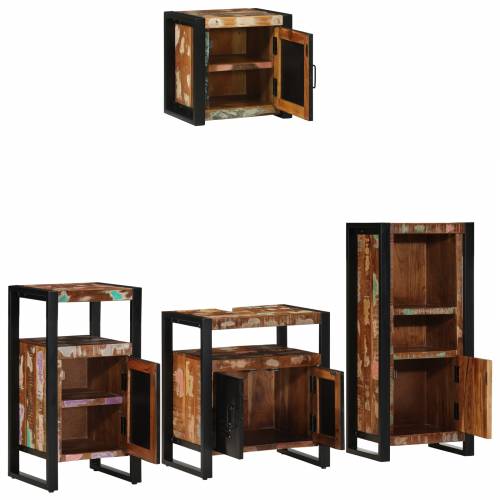 Set namještaja za kupaonicu 4 pcs Čvrsto reciklirano drvo Cijena