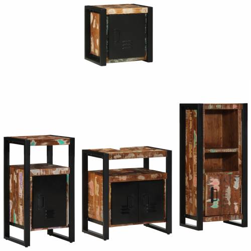 Set namještaja za kupaonicu 4 pcs Čvrsto reciklirano drvo Cijena