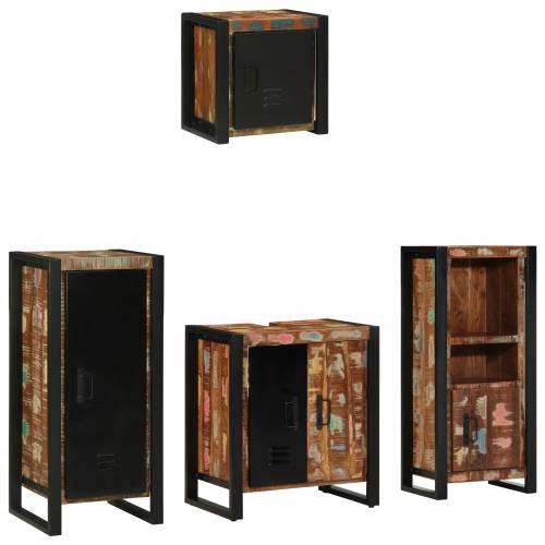 Set namještaja za kupaonicu 4 pcs Čvrsto reciklirano drvo Cijena