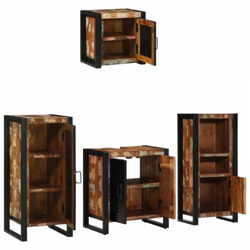 Set namještaja za kupaonicu 4 pcs Čvrsto reciklirano drvo Cijena