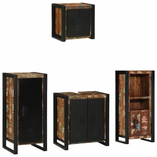 Set namještaja za kupaonicu 4 pcs Čvrsto reciklirano drvo Cijena