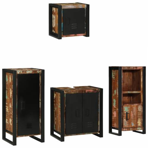 Set namještaja za kupaonicu 4 pcs Čvrsto reciklirano drvo Cijena