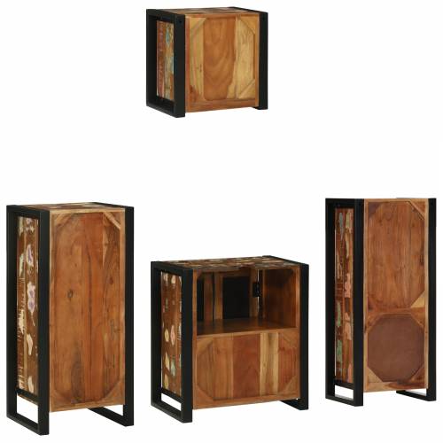 Set namještaja za kupaonicu 4 pcs Čvrsto reciklirano drvo Cijena