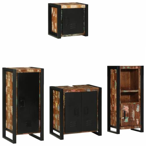 Set namještaja za kupaonicu 4 pcs Čvrsto reciklirano drvo Cijena