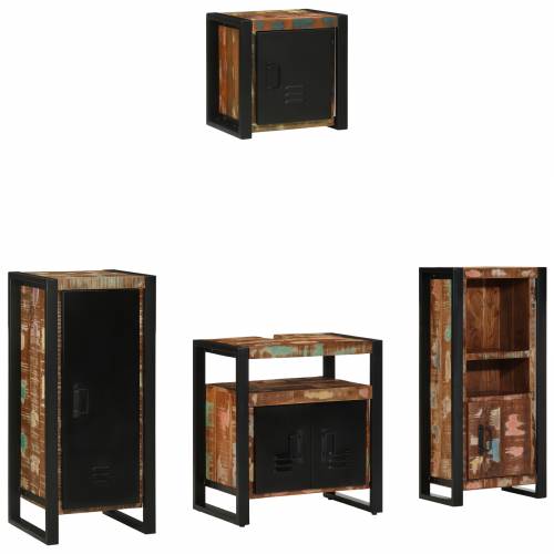 Set namještaja za kupaonicu 4 pcs Čvrsto reciklirano drvo Cijena
