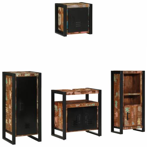 Set namještaja za kupaonicu 4 pcs Čvrsto reciklirano drvo Cijena