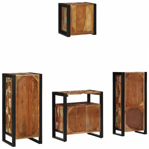 Set namještaja za kupaonicu 4 pcs Čvrsto reciklirano drvo Cijena