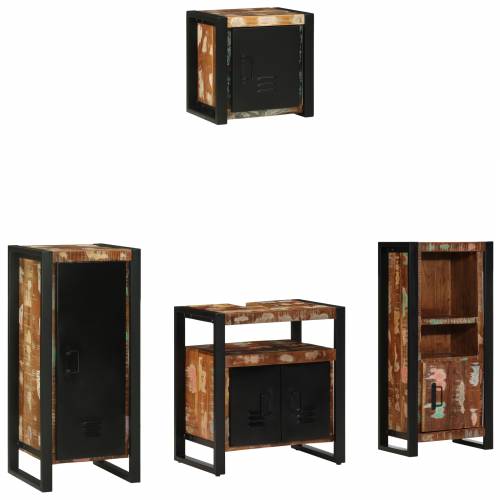 Set namještaja za kupaonicu 4 pcs Čvrsto reciklirano drvo Cijena