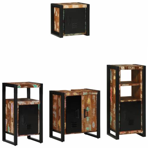 Set namještaja za kupaonicu 4 pcs Čvrsto reciklirano drvo Cijena