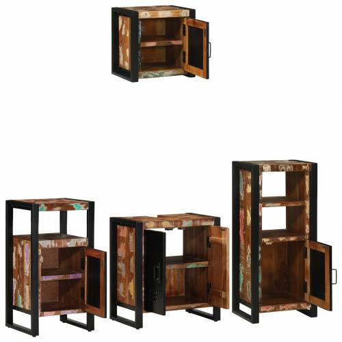 Set namještaja za kupaonicu 4 pcs Čvrsto reciklirano drvo Cijena