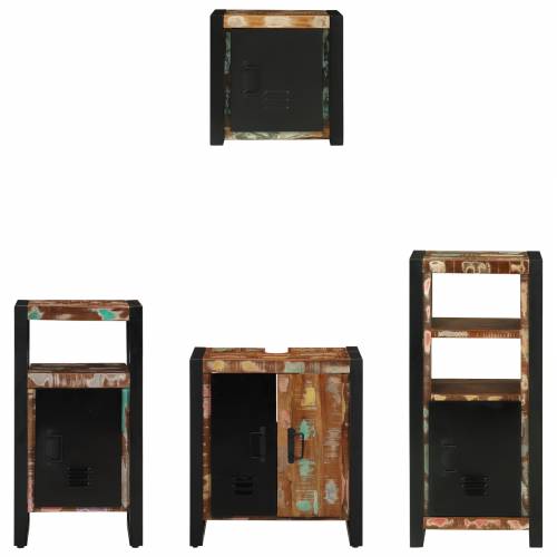 Set namještaja za kupaonicu 4 pcs Čvrsto reciklirano drvo Cijena