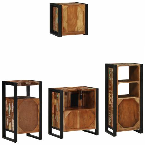 Set namještaja za kupaonicu 4 pcs Čvrsto reciklirano drvo Cijena