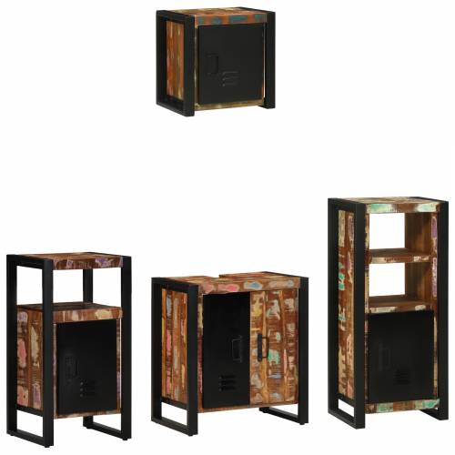 Set namještaja za kupaonicu 4 pcs Čvrsto reciklirano drvo Cijena
