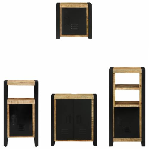 Set namještaja za kupaonicu 4 pcs Smeđa Čvrsto drvo manga Cijena