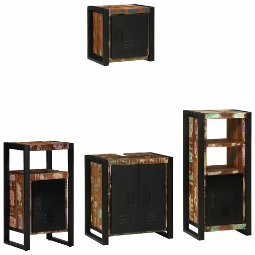 Set namještaja za kupaonicu 4 pcs Čvrsto reciklirano drvo Cijena
