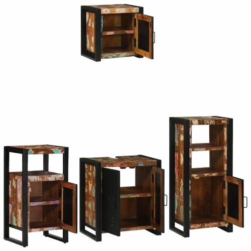 Set namještaja za kupaonicu 4 pcs Čvrsto reciklirano drvo Cijena