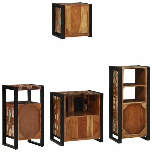 Set namještaja za kupaonicu 4 pcs Čvrsto reciklirano drvo Cijena