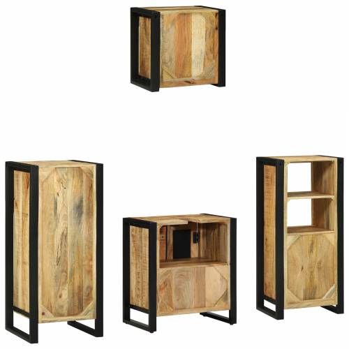 Set namještaja za kupaonicu 4 pcs Smeđa Čvrsto drvo manga Cijena
