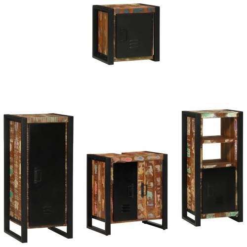 Set namještaja za kupaonicu 4 pcs Čvrsto reciklirano drvo Cijena